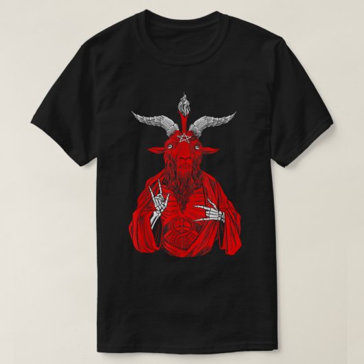 Blackcraft AntiChristus Goat Satan Baphome voor At T-shirt (Design voorkant)