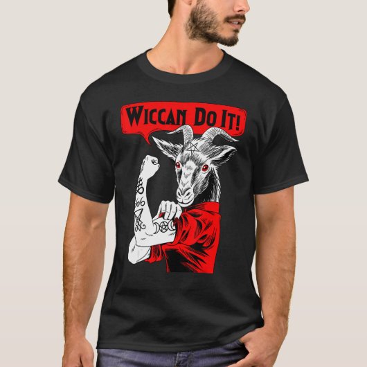 Blackcraft Baphomet Wiccan Do It Satanic Feminist  T-shirt (Voorkant)