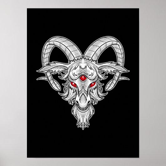 Blackcraft Cool Baphomet Black Goat Satan Player Poster (Voorkant)