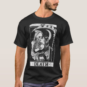 Blackcraft Death The Grim Reaper Kiss Tarot Kaart T-shirt