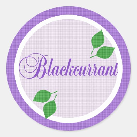 BlackCurrant Fruit Label Sticker (Voorkant)