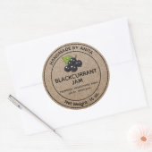 BlackCurrant Jam Jelly Jar Label Kraft-papierstijl (Envelop)