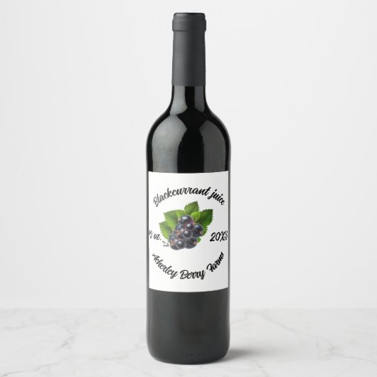 Blackcurrant sap stickers voor potjes (Voorkant)