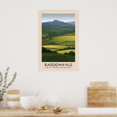 Blackdown Hills AONB Travel Poster (Keuken)