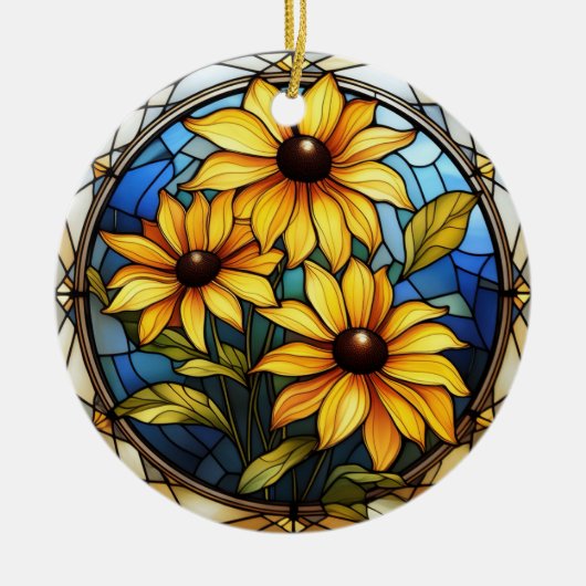 Blacked Eyed Susan Maryland Flower Ornament (Voorkant)