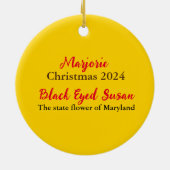 Blacked Eyed Susan Maryland Flower Ornament (Achterkant)