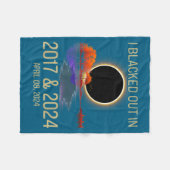 Blacked Out 2017 Total Solar Illustration Fleece Deken (Voorkant (Horizontaal))