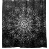 Blackened Sparkling bloemenkunst Douchegordijn (Voorkant)