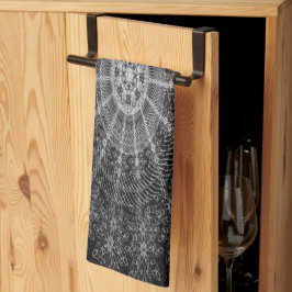 Blackened Sparkling bloemenkunst Theedoek