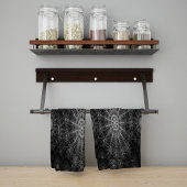 Blackened Sparkling bloemenkunst Theedoek