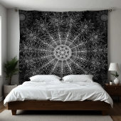 Blackened Sparkling bloemenkunst Wandkleed