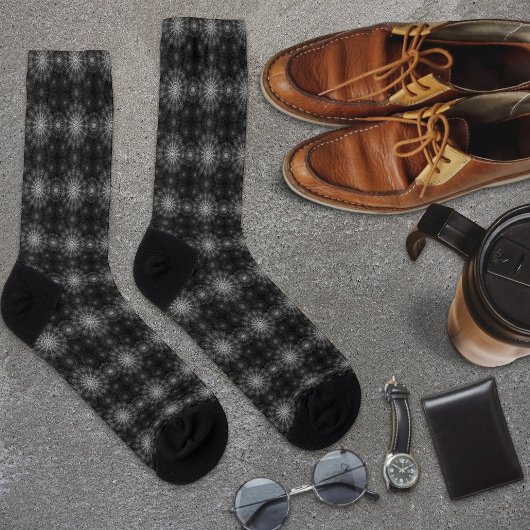 Blackened sprankelende bloemenkunst sokken