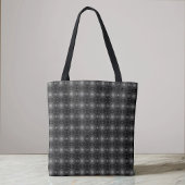 Blackened sprankelende bloemenkunst tote bag