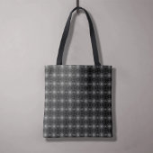 Blackened sprankelende bloemenkunst tote bag