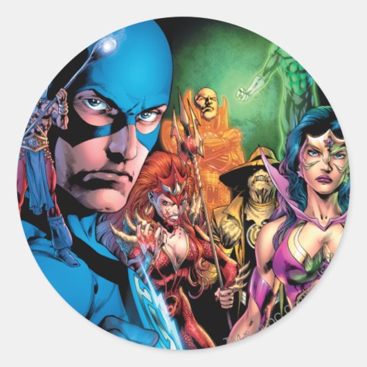 Blackest Night Comic Panel 2 - Kleur Ronde Sticker (Voorkant)