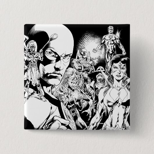 Blackest Night Comic Panel 2 Vierkante Button 5,1 Cm (Voorkant)