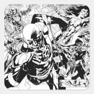 Blackest Night Comic Panel Vierkante Sticker