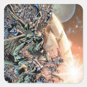 Blackest Night Group en Moon Vierkante Sticker