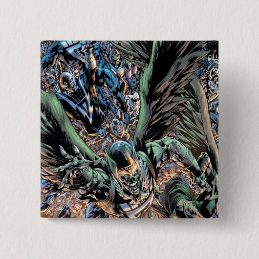 Blackest Night Group-schildering - Kleur Vierkante Button 5,1 Cm (Voorkant)