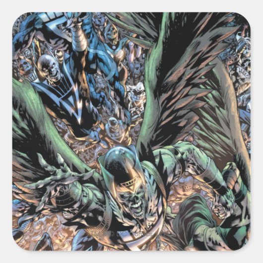 Blackest Night Group-schildering - Kleur Vierkante Sticker (Voorkant)