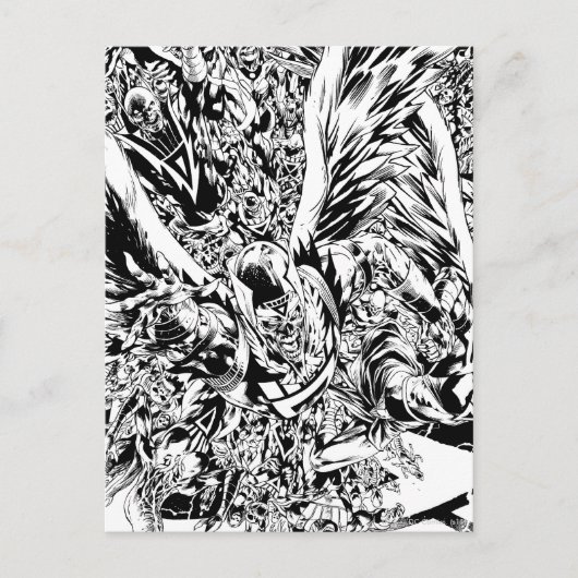 Blackest Night Group-verf - zwart en wit Briefkaart (Voorkant)