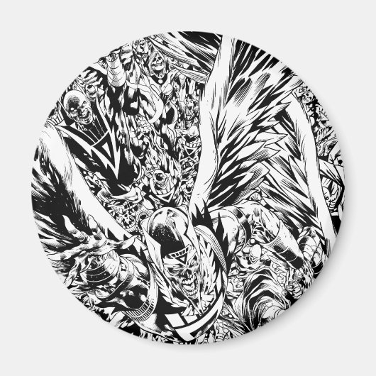 Blackest Night Group-verf - zwart en wit Magneet (Voorkant)