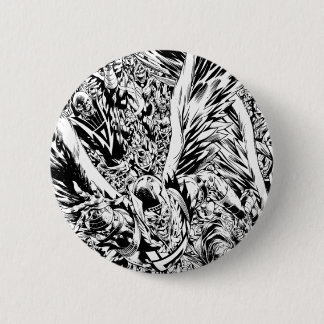 Blackest Night Group-verf - zwart en wit Ronde Button 5,7 Cm