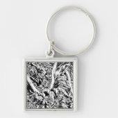Blackest Night Group-verf - zwart en wit Sleutelhanger (Voorkant)