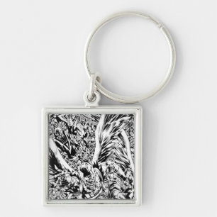 Blackest Night Group-verf - zwart en wit Sleutelhanger