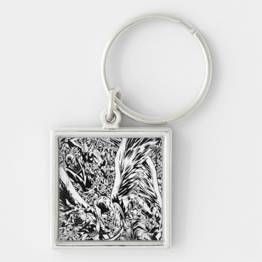 Blackest Night Group-verf - zwart en wit Sleutelhanger (Voorkant)