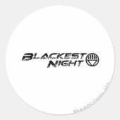 Blackest Night Logo Ronde Sticker (Voorkant)