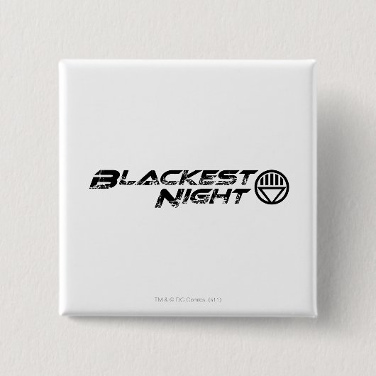 Blackest Night Logo Vierkante Button 5,1 Cm (Voorkant)