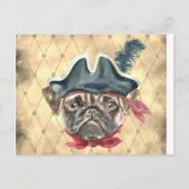 Blackface de Pug Pirate Briefkaart (Voorkant)