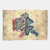 Blackface de Pug Pirate Kitchen Towel Theedoek (Horizontaal)