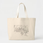 Blackface Sheep Border Collie Canvas tas (Voorkant)