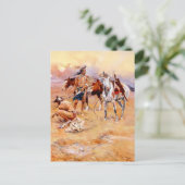 “Blackfeet verbranden Crow Buffalo Range” Briefkaart (Staand voorkant)