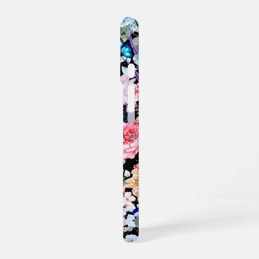 BlackFlower Abundance  iPhone 16 Hoesje (Linkerkant)