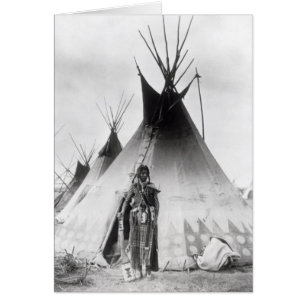 Blackfoot Brave, bij Calgary, Alberta, 1889