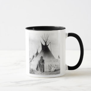 Blackfoot Brave, bij Calgary, Alberta, 1889 Mok