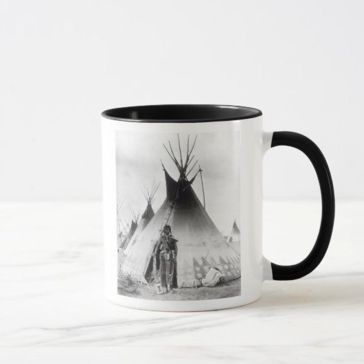Blackfoot Brave, bij Calgary, Alberta, 1889 Mok (Rechts)