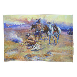 Blackfoot Burning Crow Buffalo Range Charles M Rus Kussensloop
