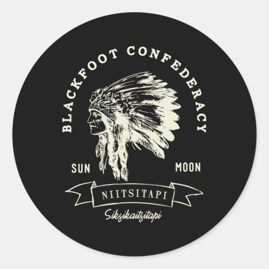 Blackfoot Confederatie Amerikaanse indiaan Pride C Ronde Sticker (Voorkant)
