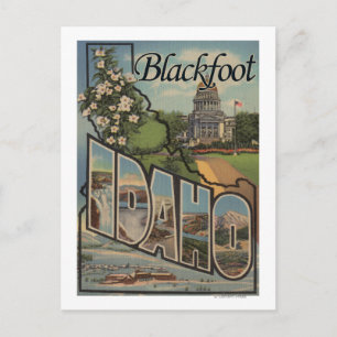Blackfoot, Idaho - Grote Letter-scènes Briefkaart