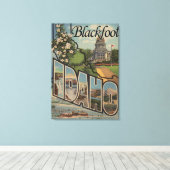 Blackfoot, Idaho - Grote Letter-scènes Canvas Afdruk (Insitu (Houten vloer))