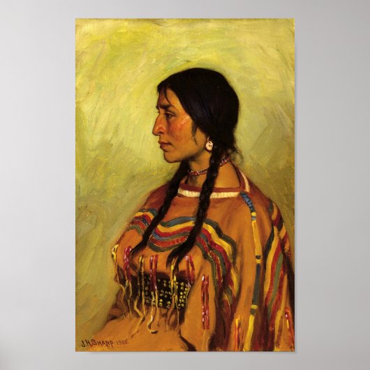 Blackfoot Indian Girl Poster (Voorkant)
