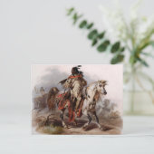 Blackfoot Indian On Arabian Horse Briefkaart (Staand voorkant)