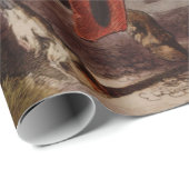 Blackfoot Indian On Arabian Horse Cadeaupapier (Rol Hoek)