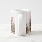 Blackfoot Indian On Arabian Horse Grote Koffiekop (Achterkant)