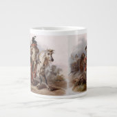 Blackfoot Indian On Arabian Horse Grote Koffiekop (Voorkant)