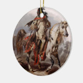 Blackfoot Indian On Arabian Horse Keramisch Ornament (Links)